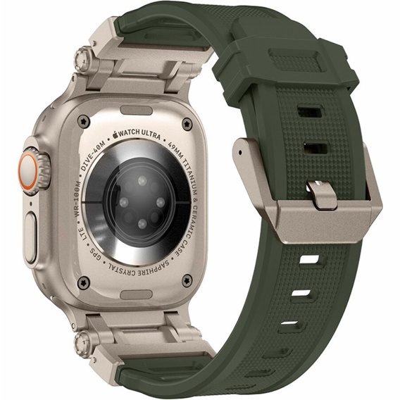 Pasek ERBORD ProTech do Apple Watch 1/2/3/4/5/6/7/8/9/10/11/SE Ultra 1/2/3 42/44/45/46/49mm, Zielony