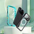 Etui Wodoodporne IP68 do iPhone 17 Pro, SHELLBOX MagSafe, niebieskie
