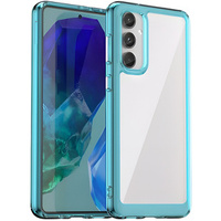 Etui do Samsung Galaxy M55 5G, Fusion Hybrid, przezroczyste / niebieskie