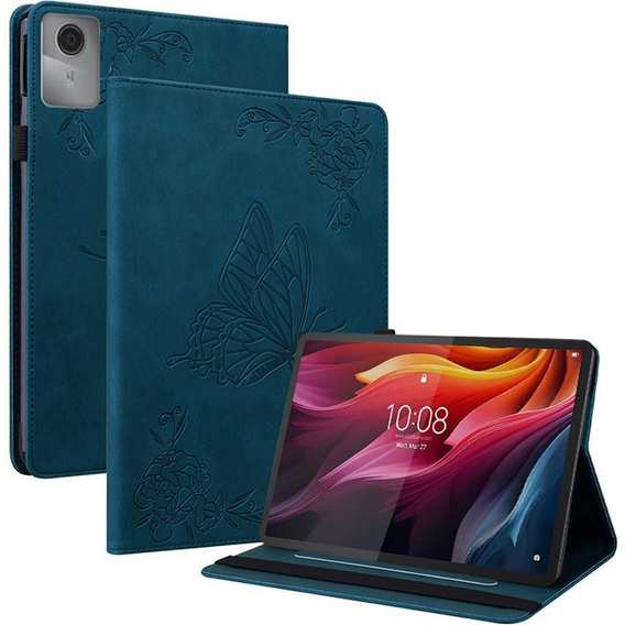 Etui do Lenovo Idea Tab 11", Butterfly, niebieskie