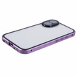 Etui do iPhone 16, Magnetic Dual Glass, fioletowe