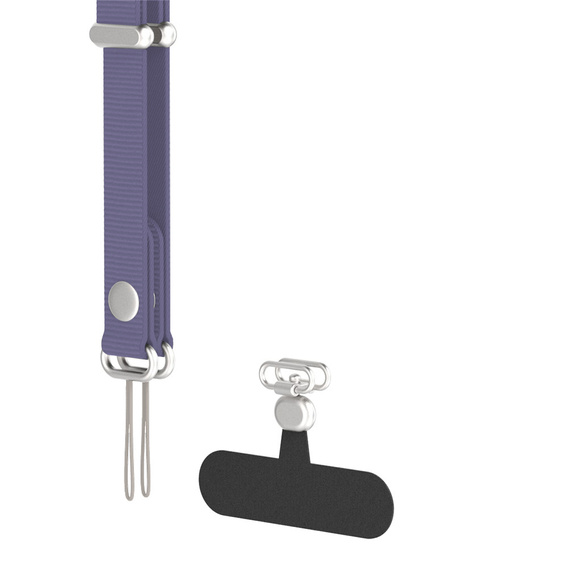 Smycz na telefon kompatybilna z etui do iPhone 17, odpinana magnetyczna klamra, pasek na szyję – fioletowa