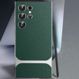 Etui do Samsung Galaxy S24 Ultra, GKK Woven Leather, zielone