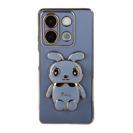 Etui do Xiaomi Redmi Note 13 5G, Rabbit, niebieskie + Szkło Hartowane 9H