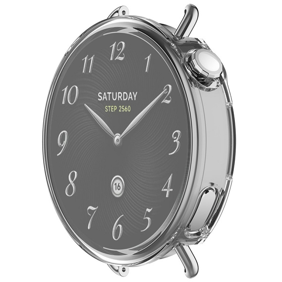 2w1 Etui z Osłoną na ekran do Xiaomi Watch S4 41mm, przezroczyste