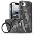 Etui do iPhone 16e, Glittery Magnetic Kickstand, czarne