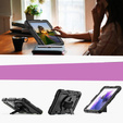 Etui do Samsung Galaxy Tab A7 Lite 8.7 T220 / T225, Pancerne z ochroną ekranu, Czarne