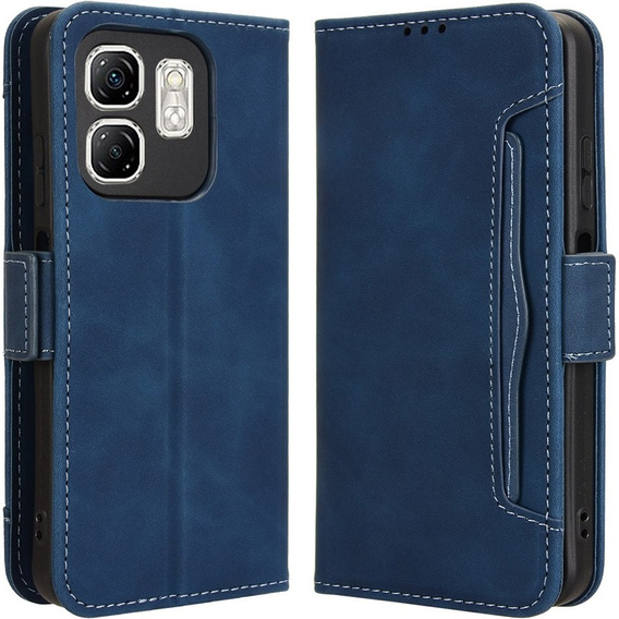 Etui z klapką do Infinix Hot 50i 4G, Card Slot, granatowe