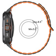 Pasek Silikonowy do Samsung Galaxy Watch Ultra 47mm (2025 / 2024), Czarny/Pomarańczowy