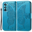 Etui z klapką do Motorola Edge 30, Butterfly, niebieskie