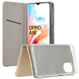 Etui do Oppo A18 4G / A38 4G, Smart Magnet, złote + Szkło 9H