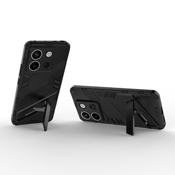 Etui do Xiaomi Redmi Note 13 Pro 5G, Military kickstand, czarne