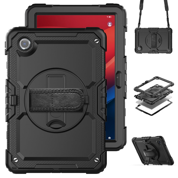 Etui pancerne do Lenovo Tab M11, ochronne 360 z miejscem na rysik, czarne