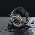 Pasek silikonowy z obudową ochronną do Samsung Galaxy Watch Ultra 47mm (2025 / 2024) – czarny, antywstrząsowy