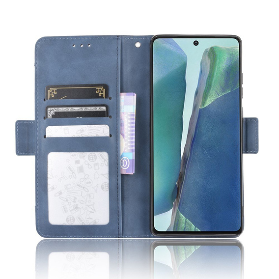 Etui z klapką do Samsung Galaxy S20 FE, Card Slot, niebieskie