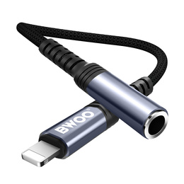 BWOO Adapter AUX 3.5mm - Lightning, czarny