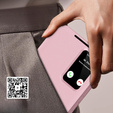 Etui z klapką do Samsung Galaxy A55 5G – różowe, Smart View Wallet z kieszonką na karty