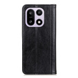 Etui z klapką do OnePlus 15, Split Leather, czarne