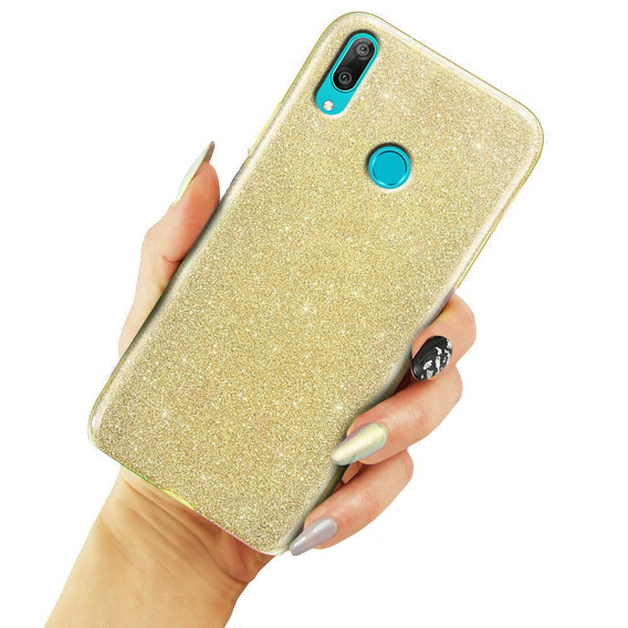 Etui Glitter Case do Huawei Y7 2019, Gold