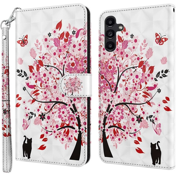 Etui z klapką do Samsung Galaxy A14 4G/5G, Wallet, Cat & Tree