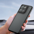 Etui do Motorola Moto G56 5G, z ochroną aparatu, przezroczyste z czarną ramką