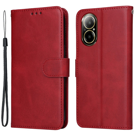 Etui z klapką do Realme C67, Leather Wallet, czerwone