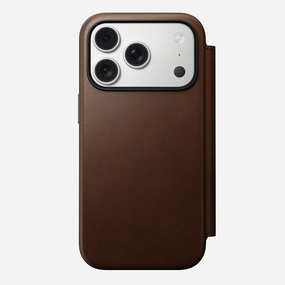 Etui Nomad do iPhone 17 Pro, Modern Leather Folio, brązowe