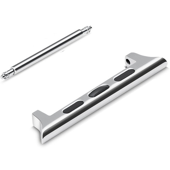 Zapięcie ze stali nierdzewnej do zegarka Apple Watch 1/2/3/4/5/6/7/8/9/10/11/SE Ultra 1/2/3 42/44/45/46/49mm, Silver