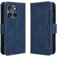 Etui z klapką do Motorola Edge 50 Neo, Card Slot, granatowe