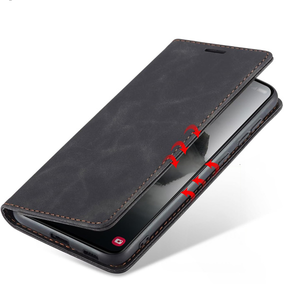 Etui do Samsung Galaxy A16 / A16 5G, ERBORD Vintage, portfel z klapką, czarne