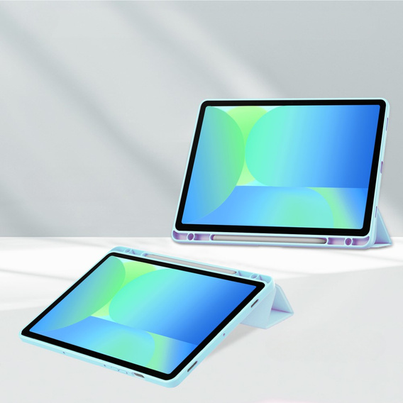Etui do Samsung Galaxy Tab S10 FE+ Plus, Smartcase Hybrid, z miejscem na rysik, niebieskie
