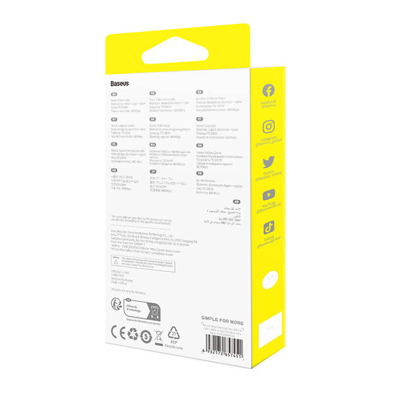 Baseus kabel Cafule USB‑C na USB‑C 1 m 100 W – czerwono‑czarny + szaro‑czarny (2 szt.)