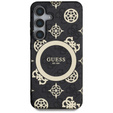 Etui GUESS do Samsung Galaxy S25, Magnetic IML Peony, czarne
