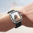 2w1 Etui + Szkło Hartowane do Apple Watch 7/8/9 45mm, Czarne