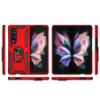Etui pancerne do Samsung Galaxy Z Fold3 5G, Nox Case Ring, czerwone