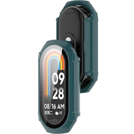 2w1 Etui + Szkło Hartowane do Xiaomi Smart Band 10 / 9 / 8, Zielone