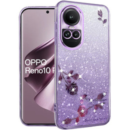 Etui Rhinestone do Oppo Reno 10 / 10 Pro, fioletowe