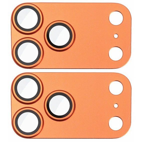 2x Szkło hartowane ERBORD na wyspę aparatów do iPhone 17 Pro, pomarańczowe