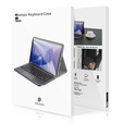 Etui z klawiaturą do Samsung Galaxy Tab S10 Lite / S10 FE / S9 FE / S9, Dux Ducis Pen Slot TouchPad Leather, czarne