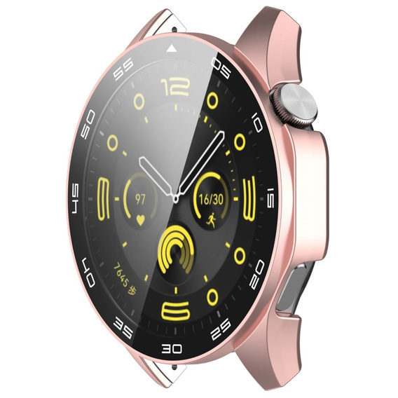 2w1 Etui + Szkło Hartowane do Huawei Watch GT 4 46mm, Różowe rose gold