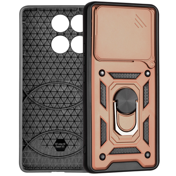 Etui pancerne do Motorola Edge 60 / 60 Fusion, CamShield Slide, różowe