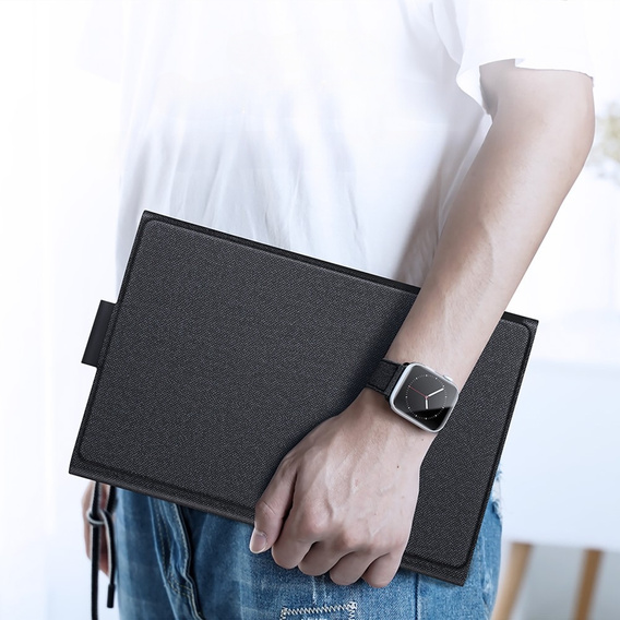 Etui z klawiaturą do Samsung Galaxy Tab S10 Lite / S10 FE / S9 FE / S9, Dux Ducis Pen Slot TouchPad Leather, czarne