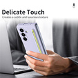 Etui ze szkłem i rysikiem do Samsung Galaxy Z Fold7 – fioletowe
