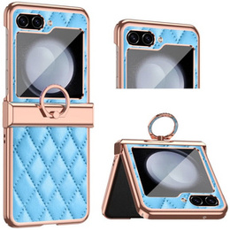 Etui do Samsung Galaxy Z Flip5 5G, Rhombus Grid, niebieskie