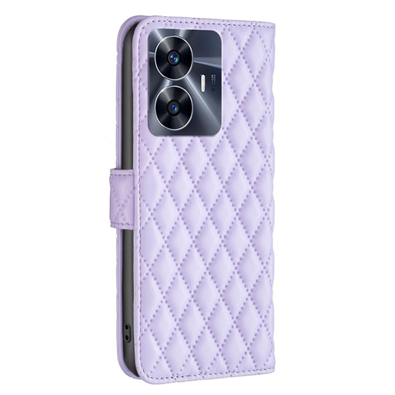 Etui z klapką do Realme C55, Wallet, BINFEN COLOR, fioletowe