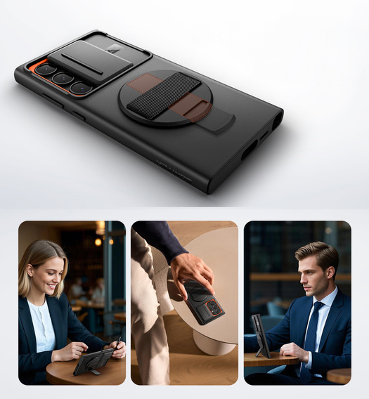 Etui do Samsung Galaxy S24 Ultra, Suritch, czarne