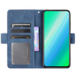 Zestaw Etui z klapką do Oppo A17, Card Slot, Niebieskie + Szkło 9H