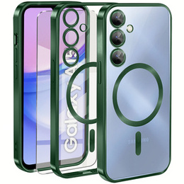 Etui do Samsung Galaxy A15 4G/5G, Electro MagSafe, zielone + Szkło na ekran