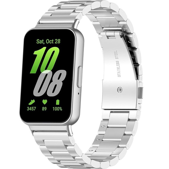 Bransoleta Stalowa do Samsung Galaxy Fit 3, Srebrna