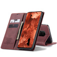 Etui CASEME do Xiaomi do Redmi Note 9s / 9 Pro, Leather Wallet Case, bordowe